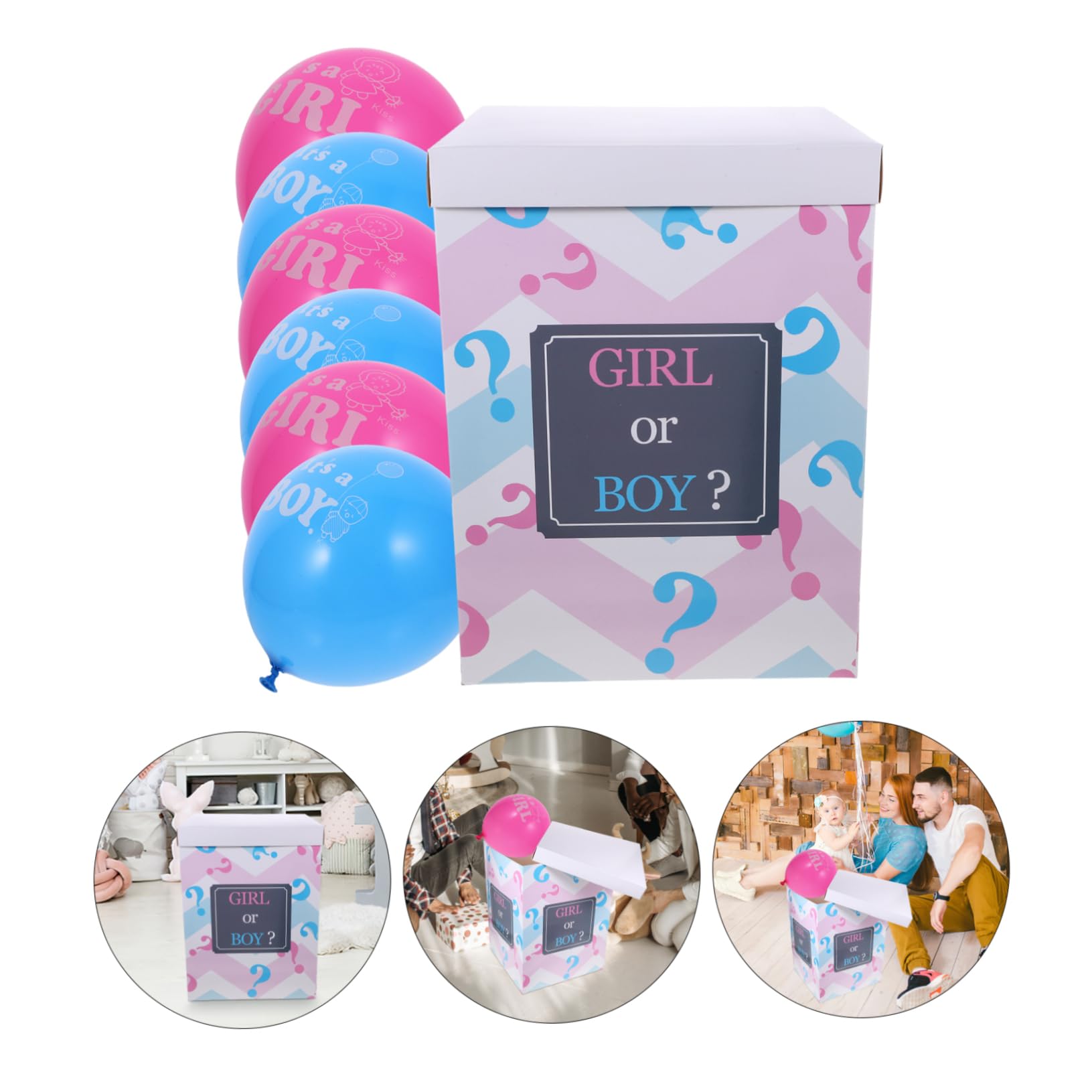 Jiosdo Scatola Palloncini 1° Compleanno Ragazza - Set Con 3 Scatole Lettere ONE E 24 Palloncini - 2