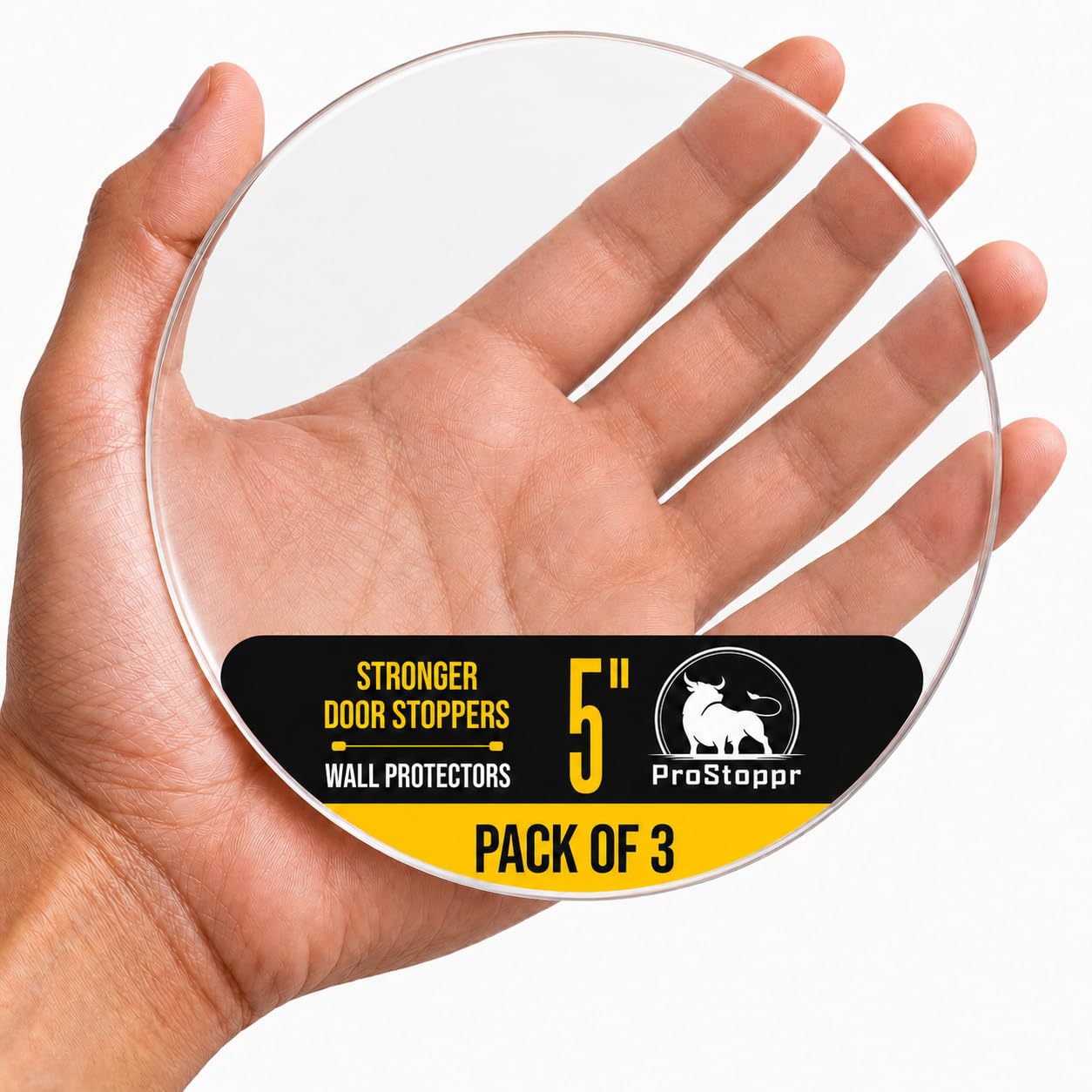 ProStoppr® Door Stoppers - X Large 5" (3 Pack) - Strong Adhesive Backing