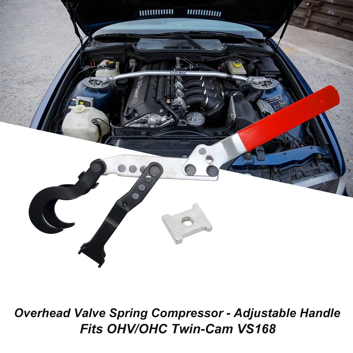 MACHSWON Spring Compressor Safe Cylinder Head Valve Spring Compressor Lever Type Stem Seal Replacement Tool for OHV OHC Engines