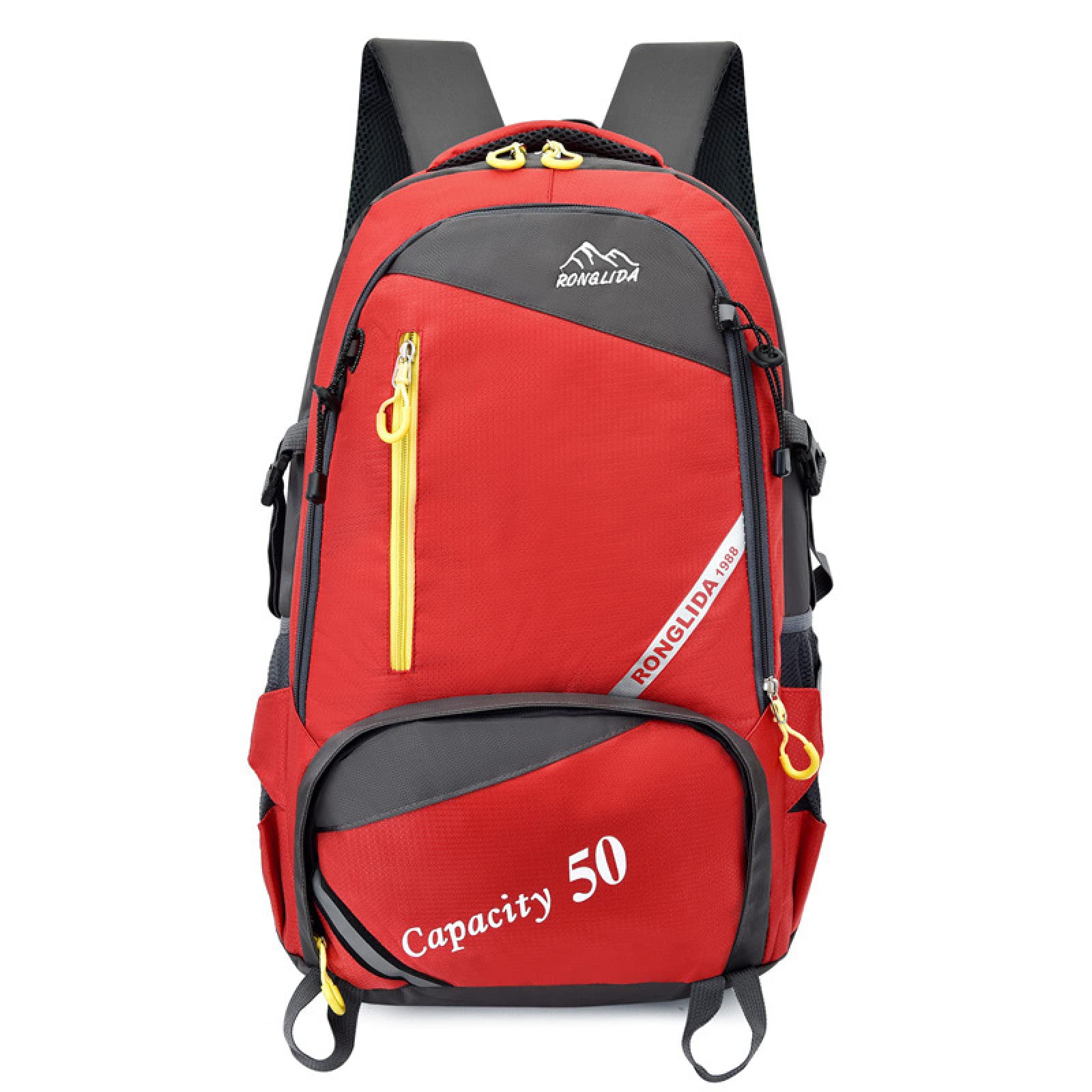 Zaino unisex da 50 litri Borsa sportiva da escursionismo all'aperto Zaino in nylon Alpinismo Zaino da campeggio