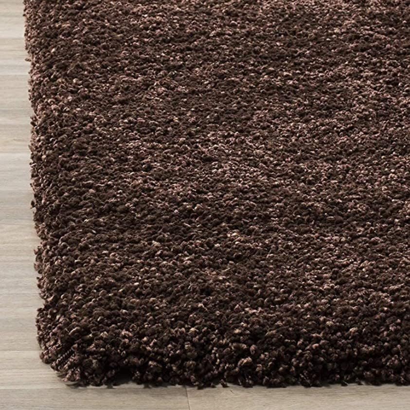 Image of Shaggy Floor Carpets for Living Room, Elegant Bed Side Runner Carpet, Sofa Area Kids Room Carpet,(6x9 Feet, Brown)
