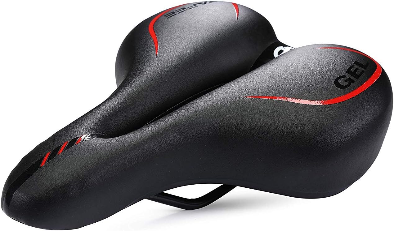 UNISTRENGH Big Bum Bike Saddle Seats Cruiser Suspension Shock Absorbing Ball Extra Wide Silica Gel Padded Cushion Bicycle Cycling