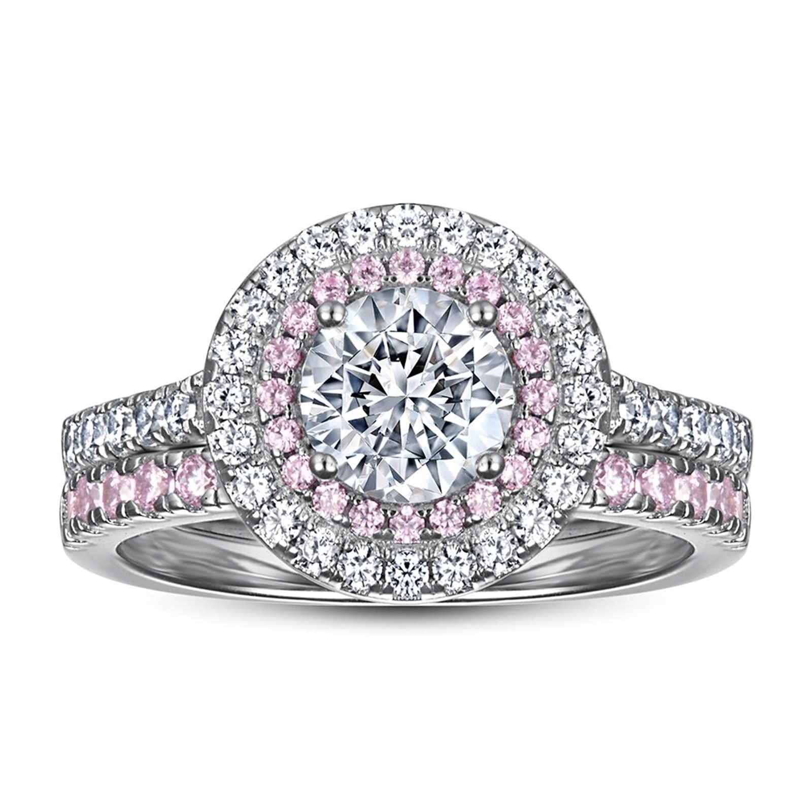 Anelli da donna in argento, regalo economico, set di due anelli in argento Sterling, per San Valentino