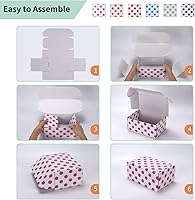 Vista 5 de Hoikwo Paquete de 18 cajas de regalo de lujo blancas de 9 x 6 x 4 pulgadas, elegantes cajas de regalo vacías para regalos del día de la madre, cajas