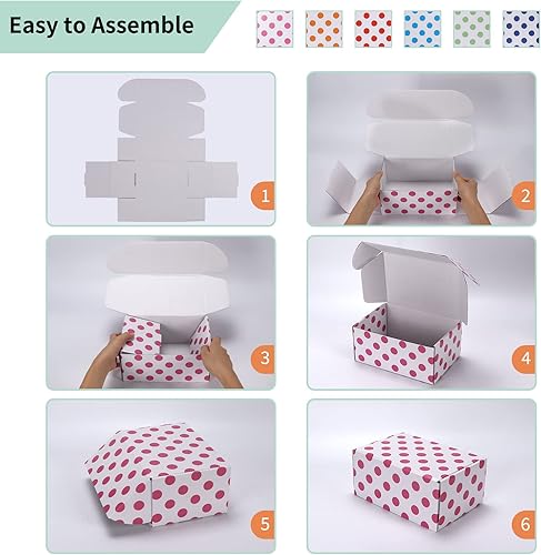 Miniatura 5 de Hoikwo Paquete de 18 cajas de regalo de lujo blancas de 9 x 6 x 4 pulgadas, elegantes cajas de regalo vacías para regalos del día de la madre, cajas