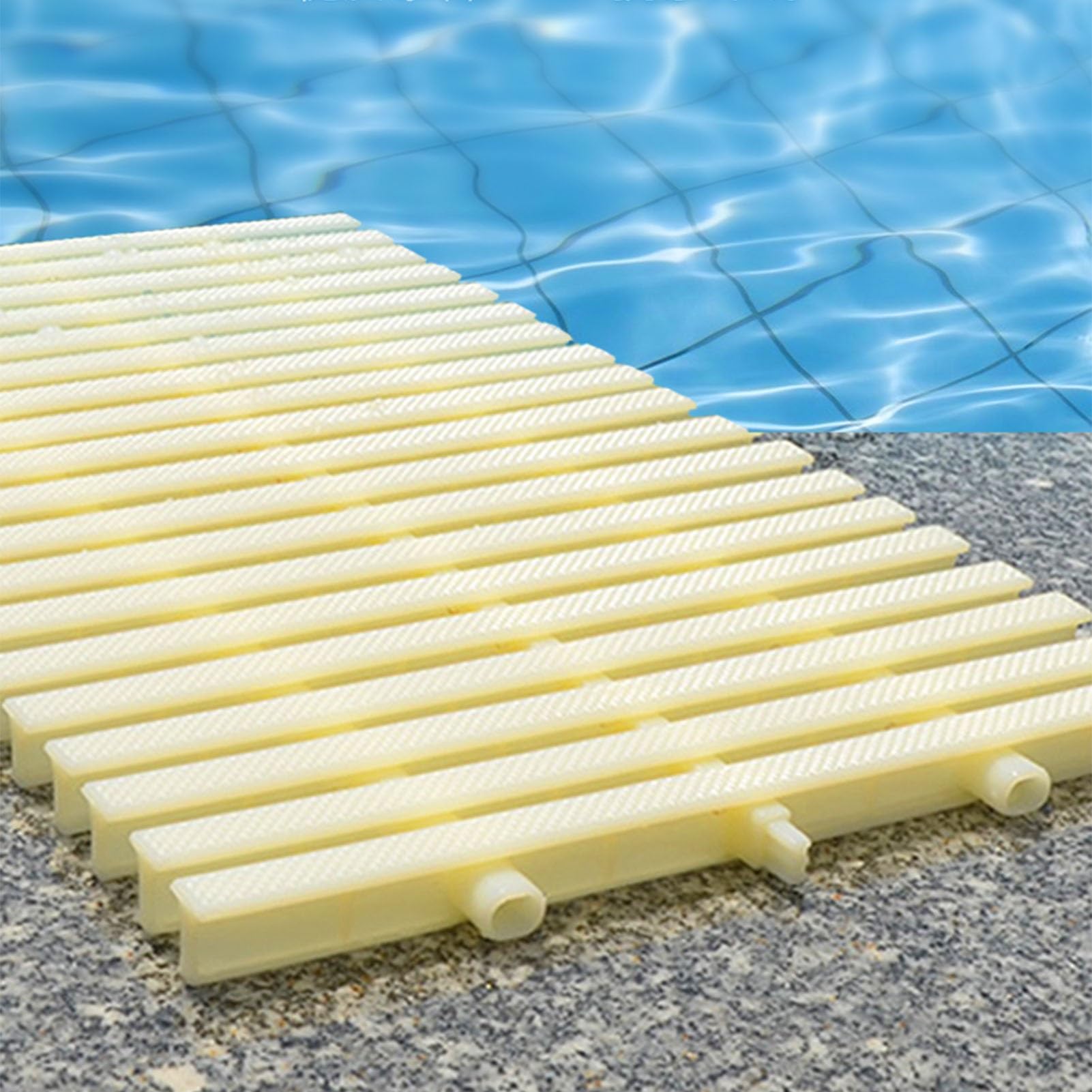 GLDYTVF Non-Slip Plastic Pool Drain Grate - 3-Hole Overflow Channel Cover for Indoor/Outdoor Use Perfect for Driveways Patios and Decks.