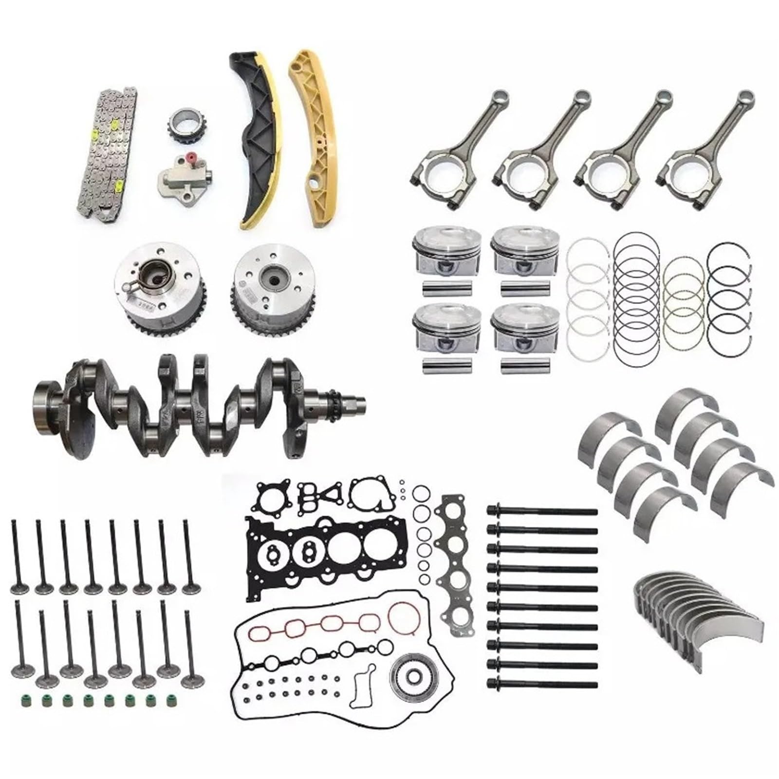 Kit di modifica cilindro moto RACEORLY Kit di ricostruzione del motore Albero motore Con aste Timing adatto per 1.6L