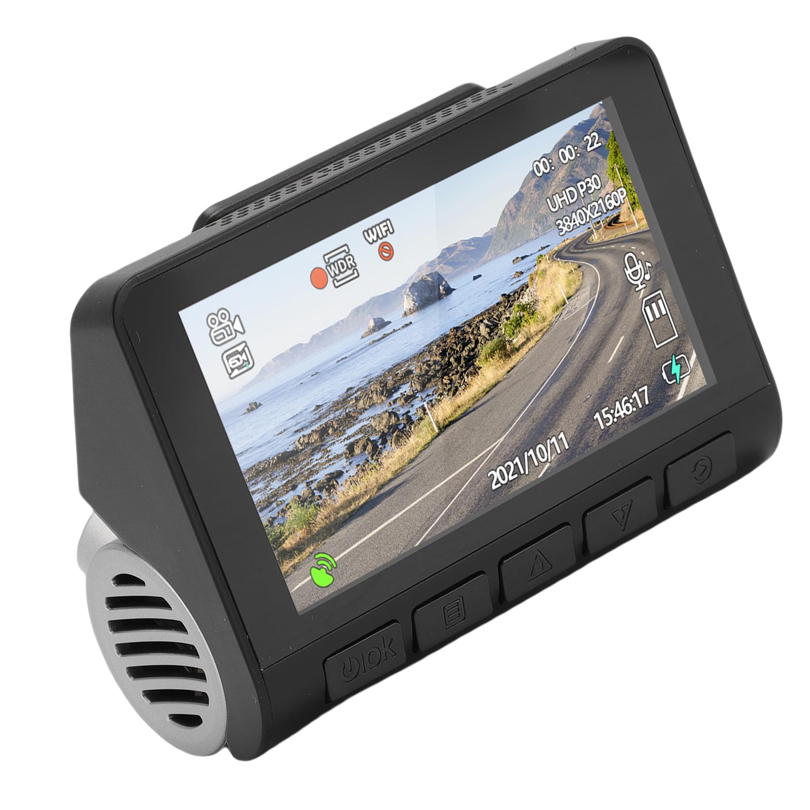 Annadue Kamera 4K z Przodu i Tylna Kamera Samochodowa 5 GHz z Kątem Szerokości 170 °, 2 -calowy Ekran LCD, Czujnik G, Tryb Parkingowy 24H, Zapisywanie Pętli