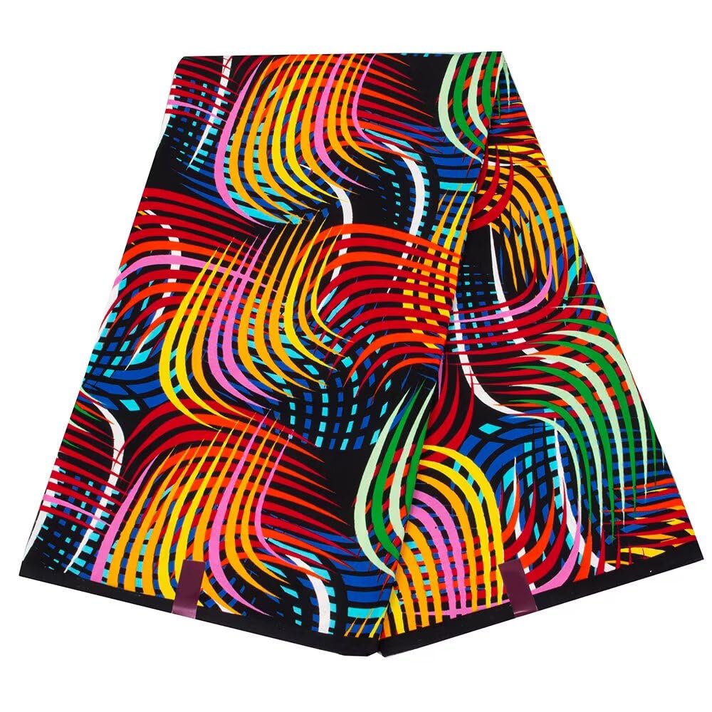 Bintarealwax Fp6624 African Fabric Kente Cloth Ankara Tribal Print Fabric Dashiki Long Skirts 6624