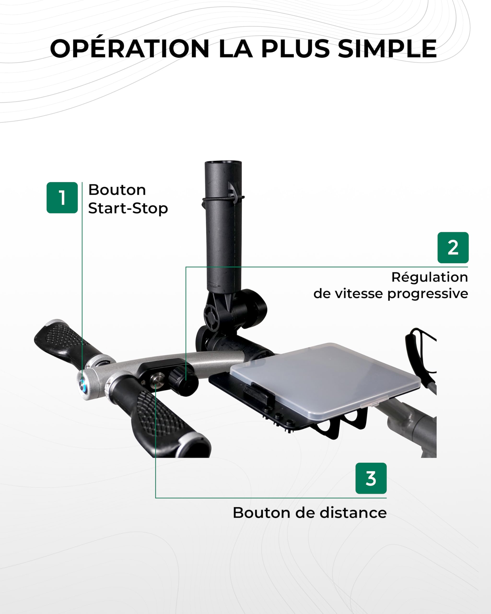 tour-made RT-610S Chariot de Golf électrique I Frein de Descente I Nombreux Accessoires I Batterie au Lithium 27-36 Trous I Chariot 3 Roues Pliable I Qualité Allemande