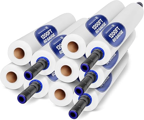 Vista 20 de International Plastics Co. Película elástica de plástico de calibre 70 de 18 pulgadas, envoltura de 1500 pies, 500% elástico, transparente