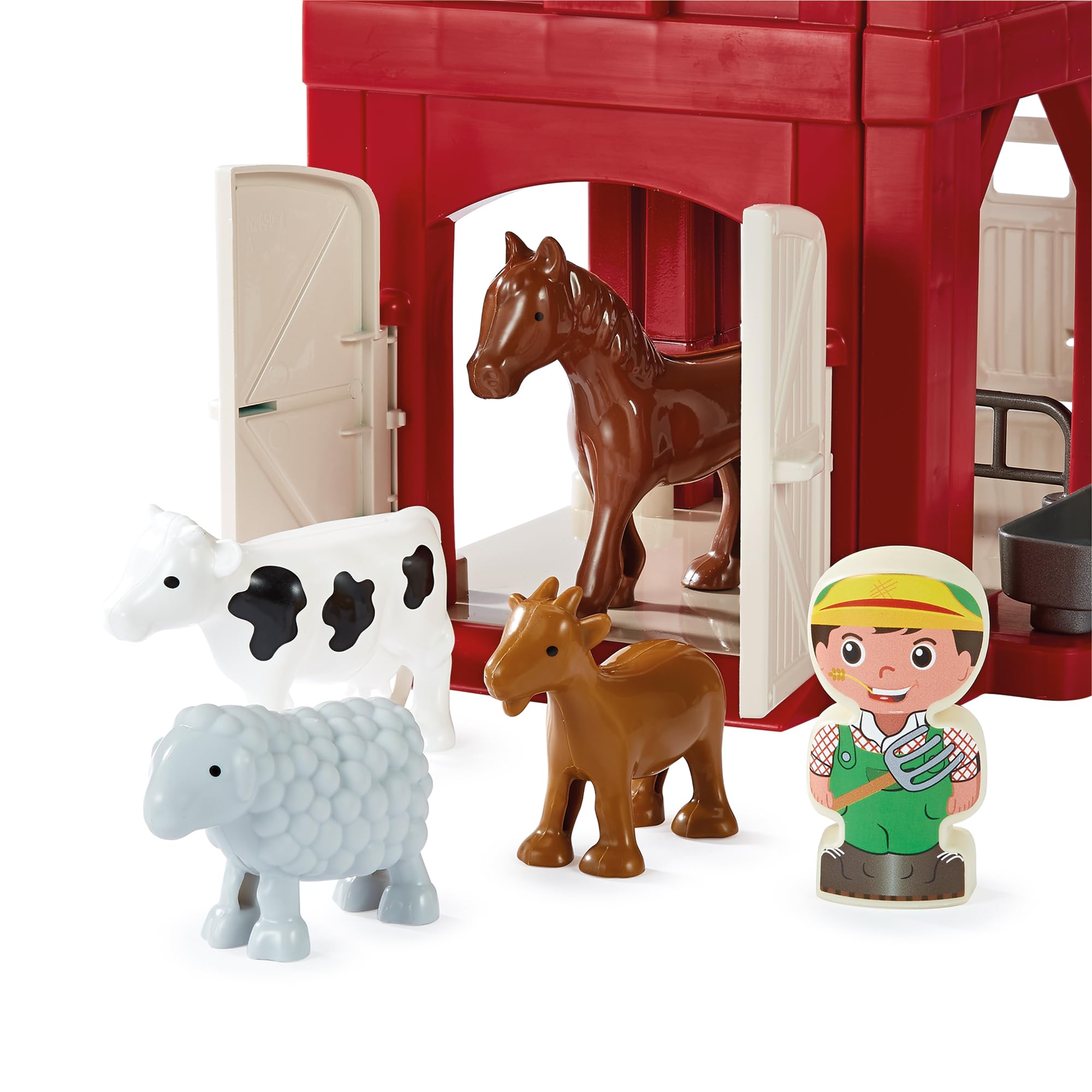 Ecoiffier Abrick Granja ecológica, Juego de construcción con Animales, Tractor, silo y Accesorios, con Paneles solares y aerogenerador, Juguete Educativo Desde 18 Meses (7900002979)