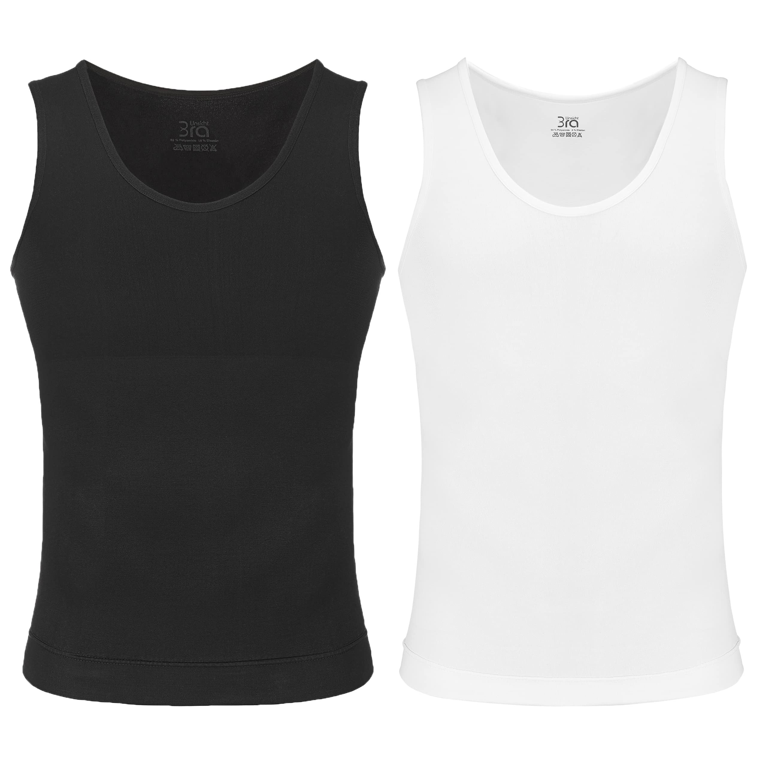 UnsichtBra Camiseta de Compresión | Ropa Interior Adelgazante Moldeadora Hombre