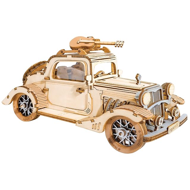 ROBOTIME Juego De Puzzles De Madera De Modelos De Coches Vintage