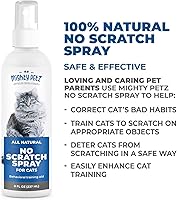 Vista 2 de Mighty Petz Spray disuasorio para gatos, repelente de interiores para muebles, plantas, protector de sofá. Aerosol antiarañazos seguro, no tóxico