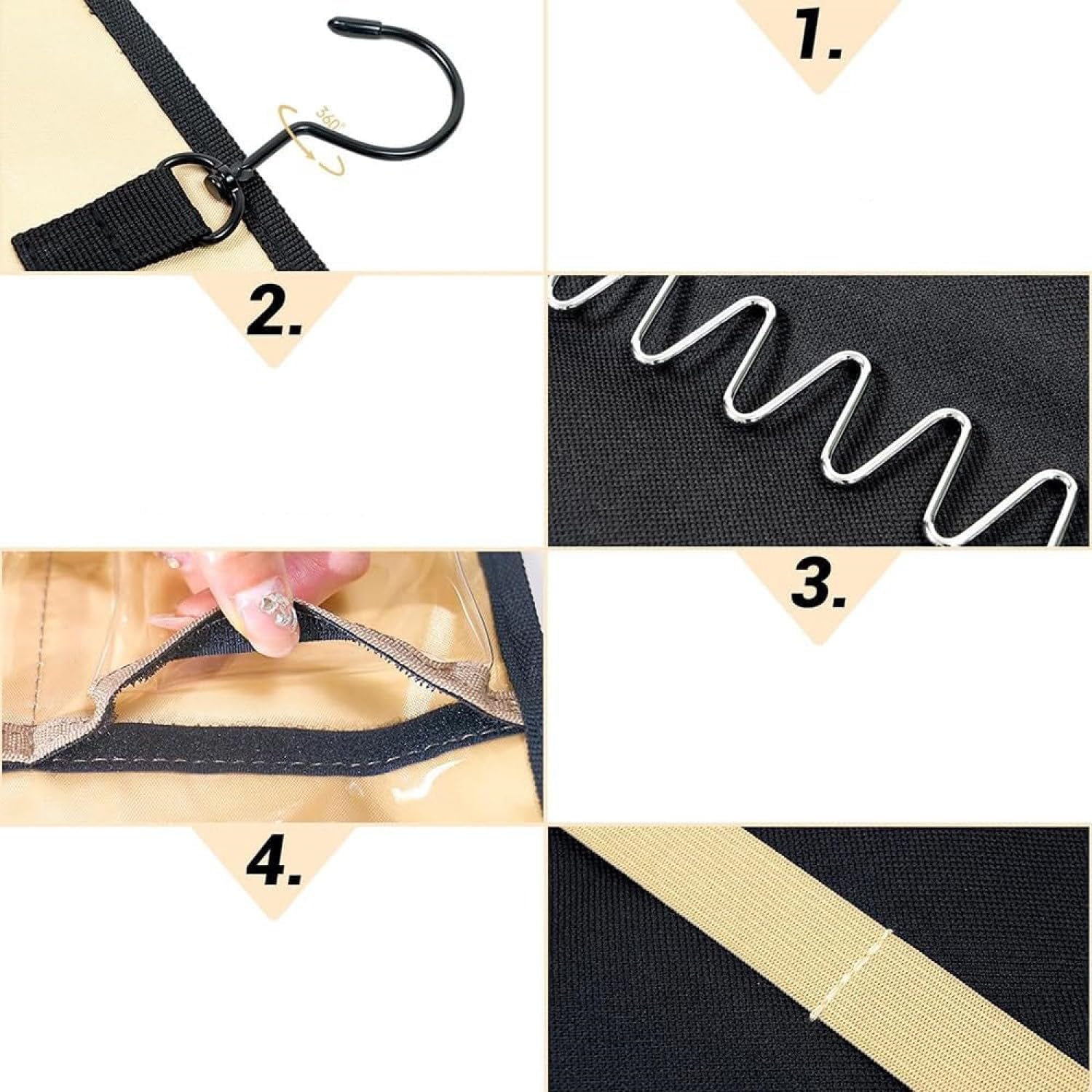 Organizador de joyas para armario, expositor para guardar joyas, colgador para pendientes, colgador de pared para collares de mujer, organizador colgante para joyas, soporte para collar de armario