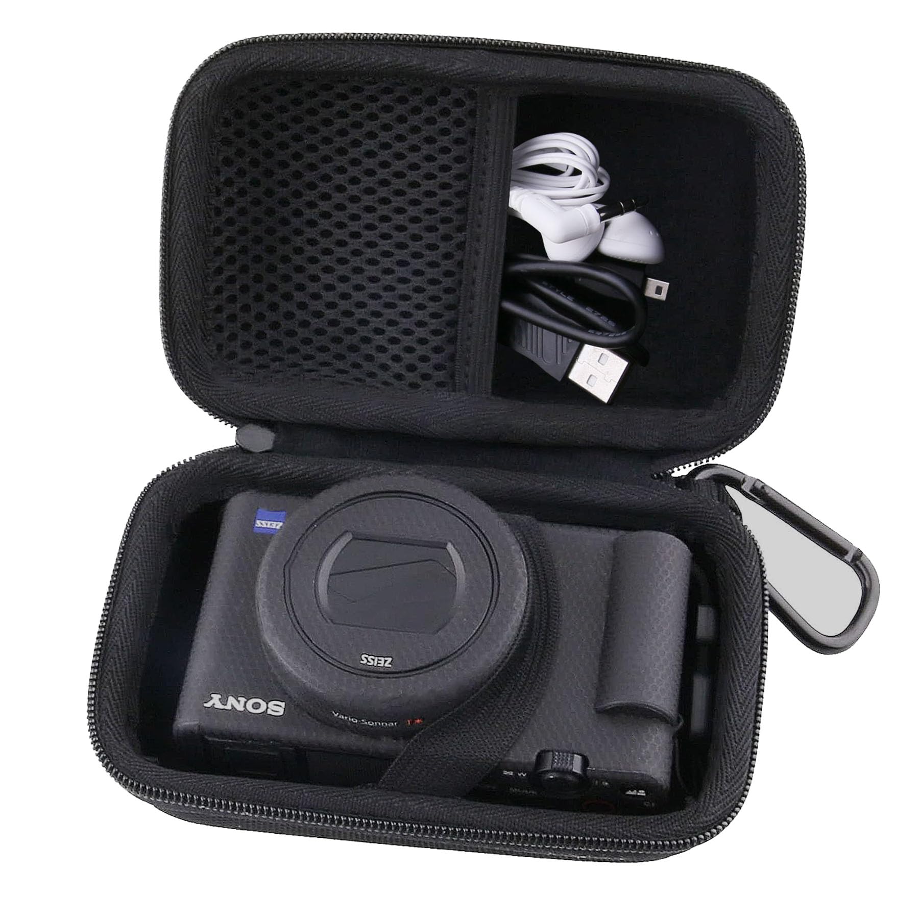 JINMEI Hard EVA Carrying Case Compatible with for Sony ZV-1 / ZV-1F/ ZV-1F II Vlog Camera case (black)