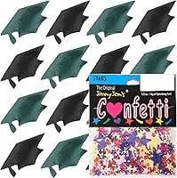 Vista 143 de Confeti Grad Cap Negro, Púrpura Combo - 2 bolsas de media onza (1 oz) (8400/8412)