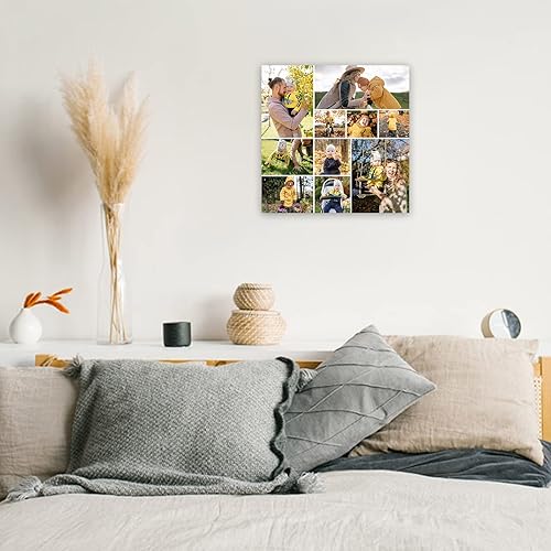 Miniatura 2 de CCWACPP Impresiones en lienzo personalizadas con tus fotos, collage de fotos personalizadas, arte de pared con múltiples fotos, carga tu familia,