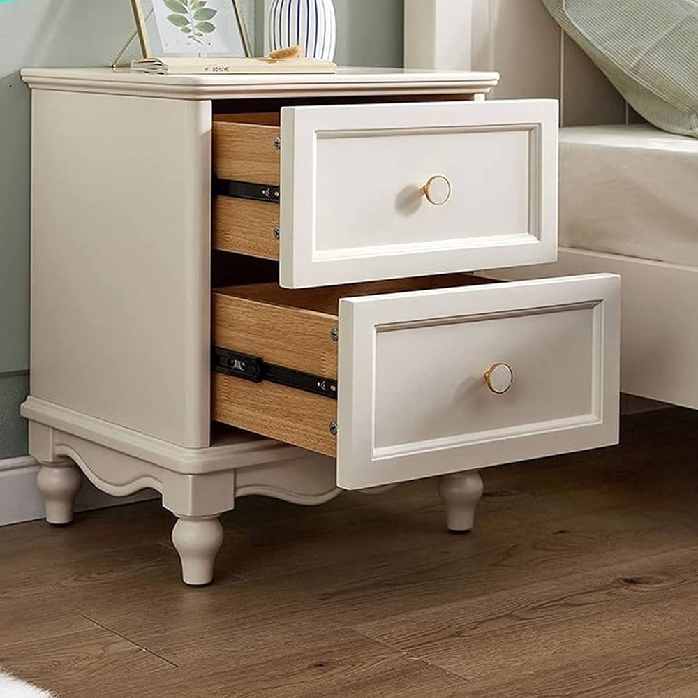 Amazon.co.jp: ベッドサイド家具白収納ミニ小型サイドテーブル