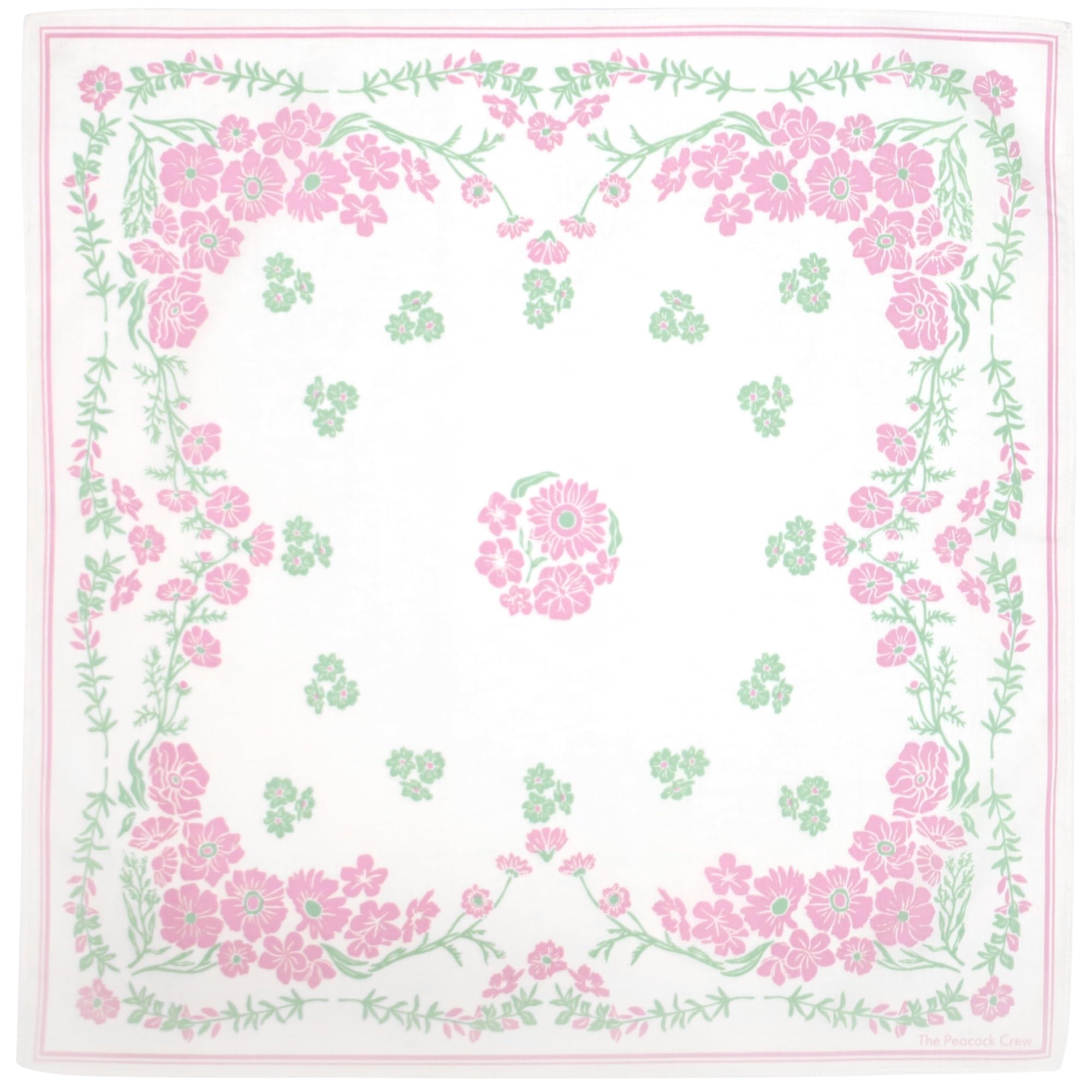 The Peacock Crew Premium Soft Cotton Designer Bandana for Men and Women 22x22 in