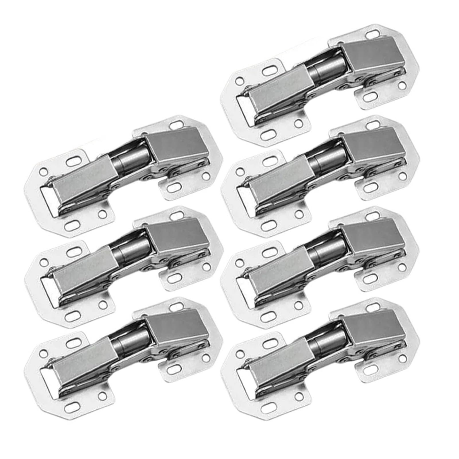 2pcs 90 Degree Steel Cabinet Hinges Concealed No-Drilling Buffer Hinge Cupboard Furniture Hardware Tools(10PCS)