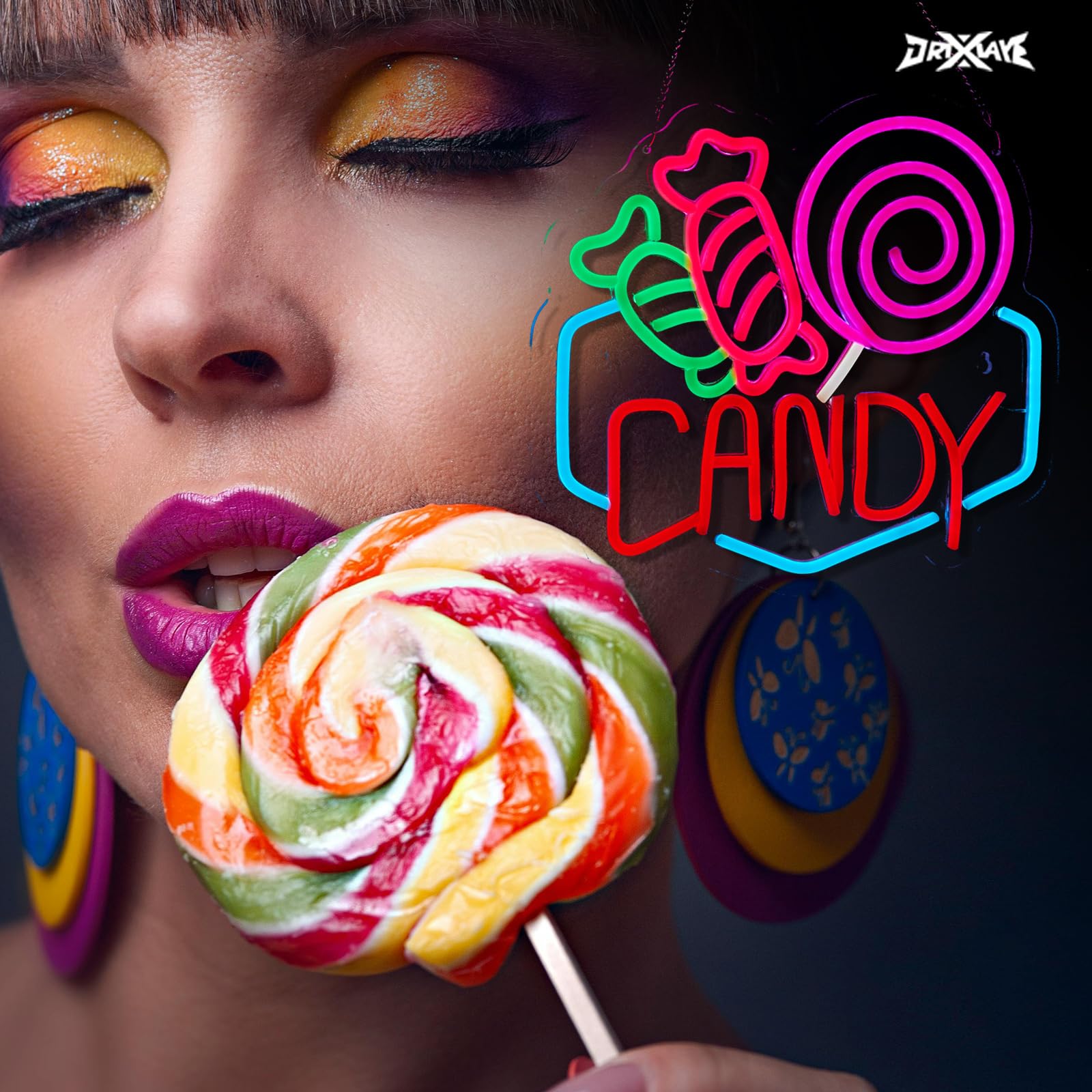 Amazon.co.jp: キャンディネオンサイン(ブルー+レッド+ピンク