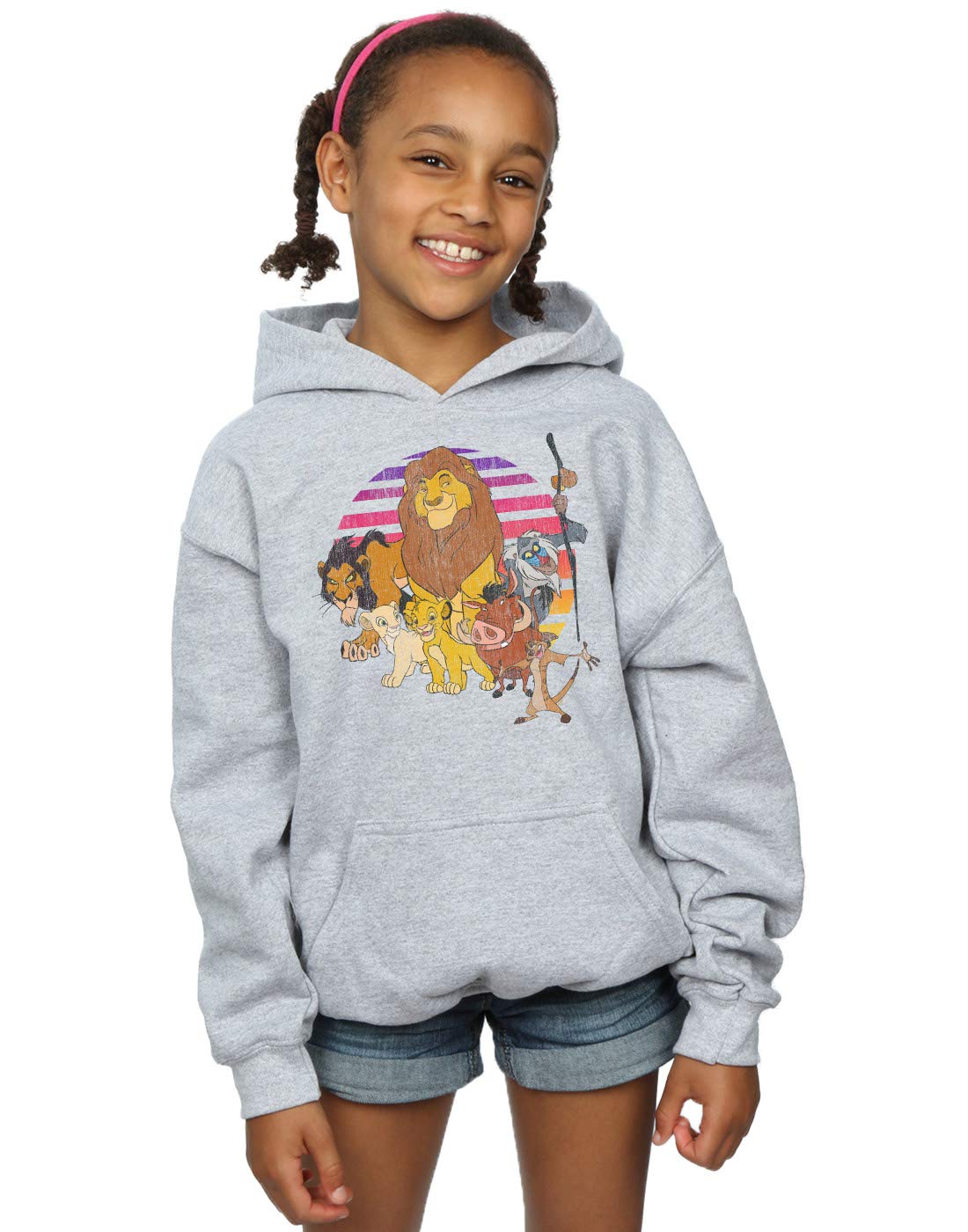 Absolute Cult Girls Sport Grey Disney The Lion King Pride Family Hoodie 7-8 Years