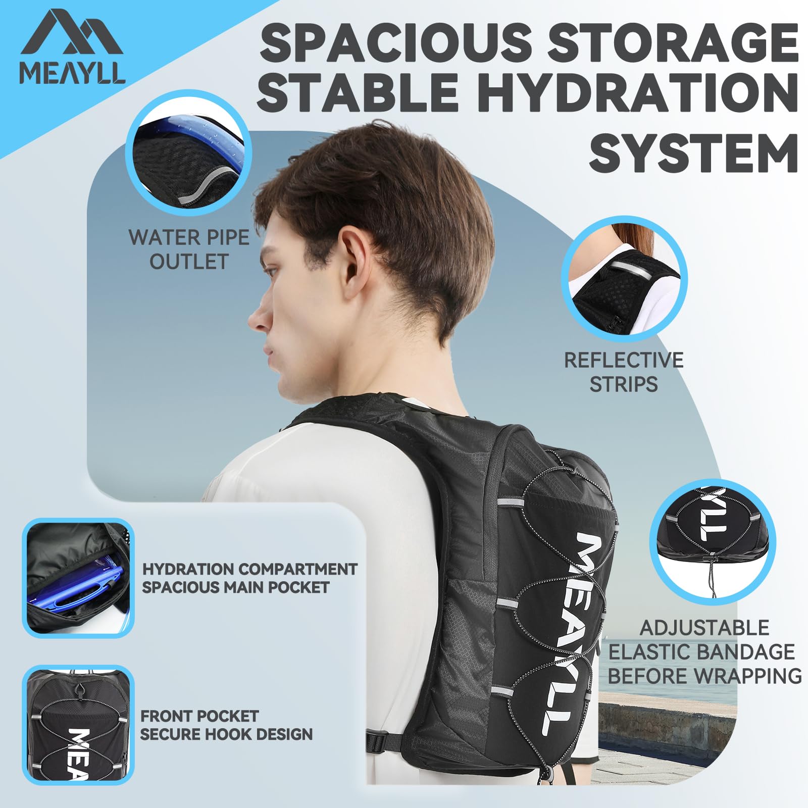 Gilet de Course Respirant et Bien ajusté pour Les Performances Sportives et Les Sports de Plein air, Noir