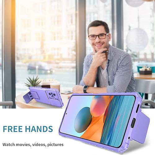 Miniatura 5 de Funda para cámara de lente deslizante para Xiaomi Redmi Note 10 4G10S con soporte incorporado, resistente a prueba de golpes de cuerpo completo caso