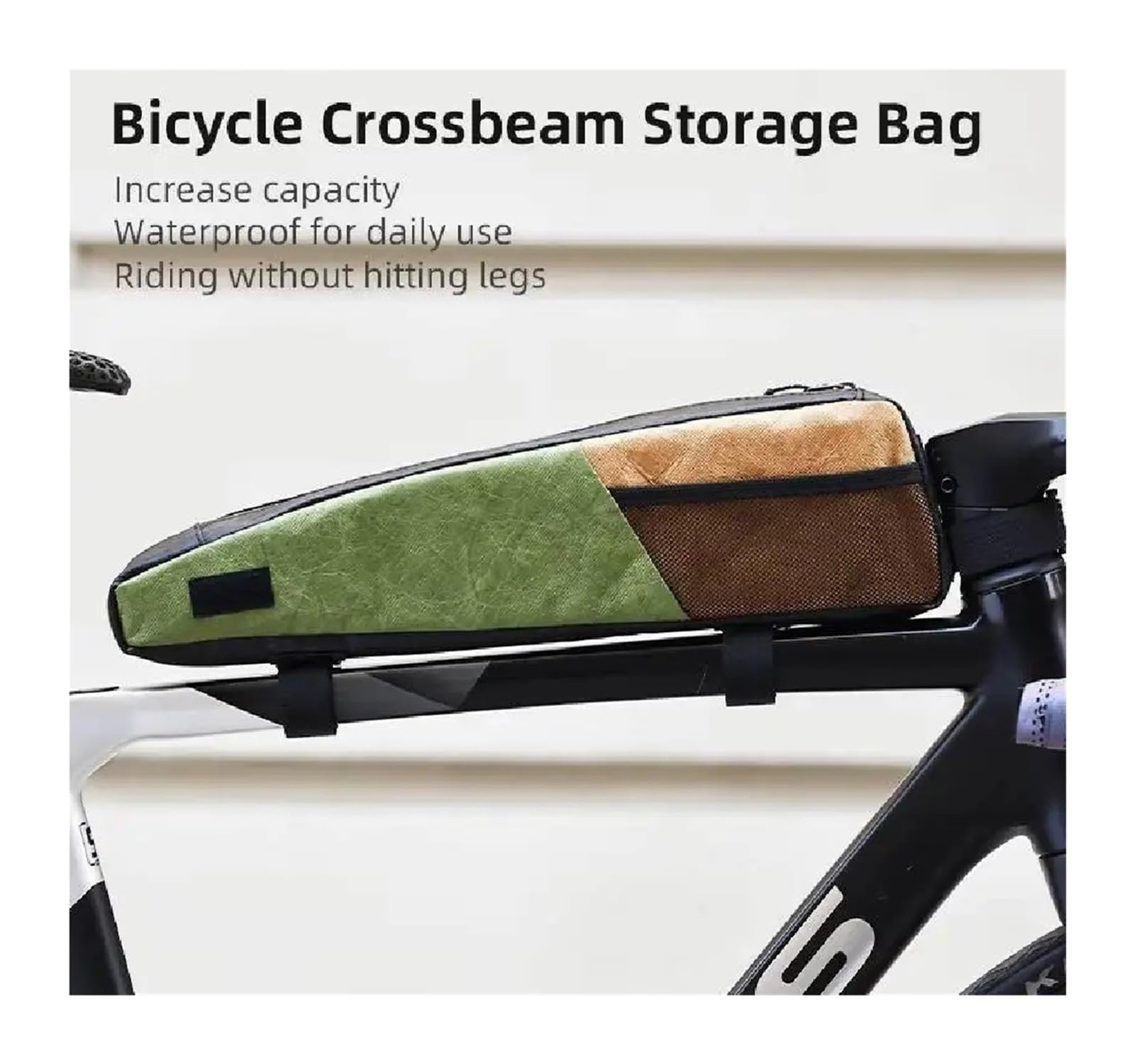 Xi Yu Borsa da ciclismo con tubo superiore sottile impermeabile da 1 pezzo | Pendolarismo quotidiano e deposito biciclette all'aperto