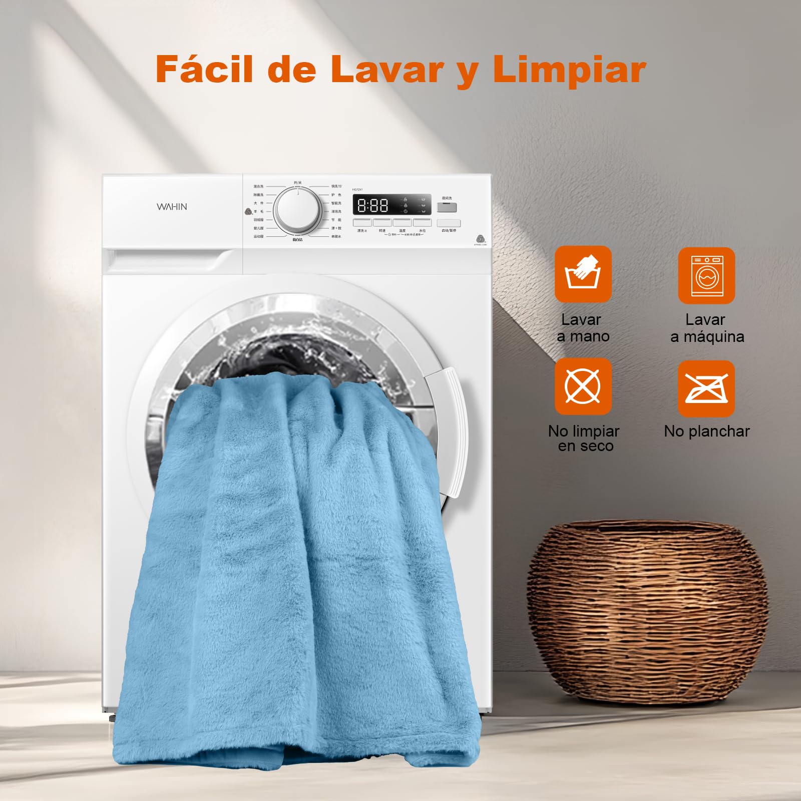 Grafeno Manta Eléctrica y Forro de Vellón con Batería Sin Cable, 7.4V 20000mAh & Sistema de Calefacción 6 Zonas, 3 Niveles de Temperatura, Lavable, Suave para Hombre y Mujer, Hogar Oficina
