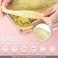 Vista 3 de Reusable Silicone Stretchable Lids – 6‐Piece Multicolor Food Covers for Bowls, Cups & Containers – Airtight, Leak‑Proof, BPA‑Free