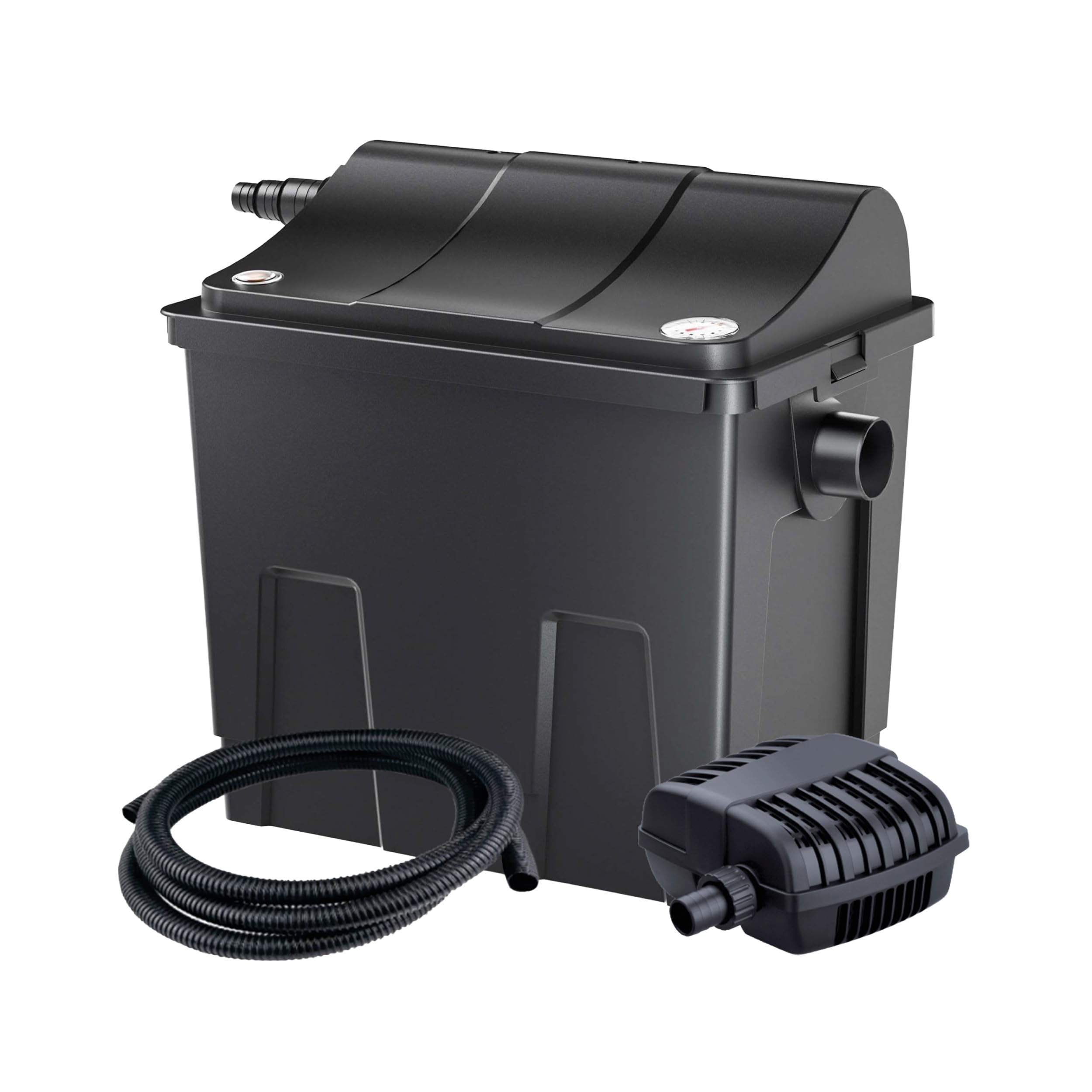 AQPOND Mirage Filtro Biologico Laghetto con Sterilizzatore UV Integrato Pompa 2500 L/h Spugne Filtranti Sistema Filtrazione Completo Laghetti 7000 Litri