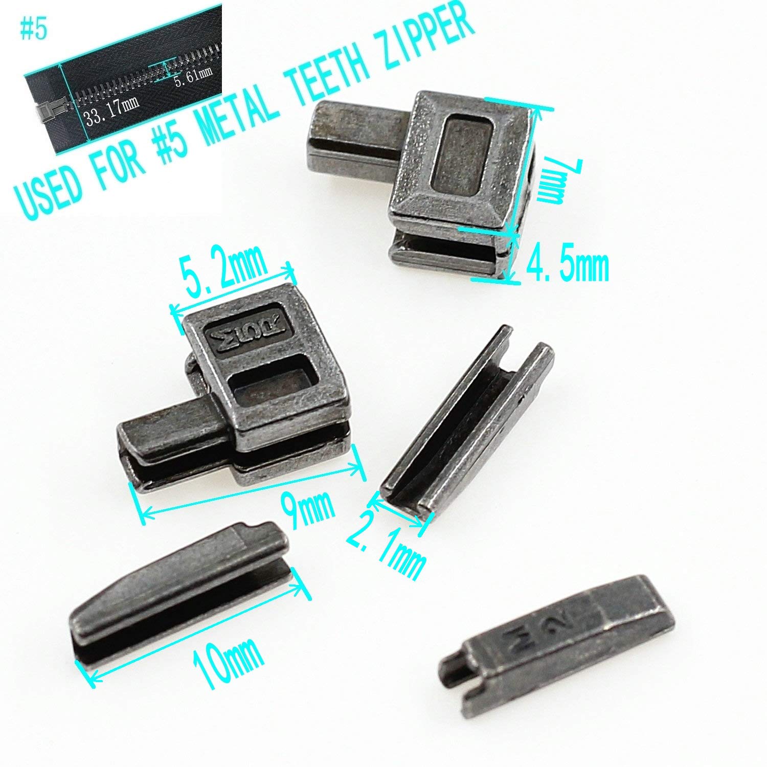 Amazon.com: Leekayer 20 Sets #5 Zipper Latch Slider Retainer Metal