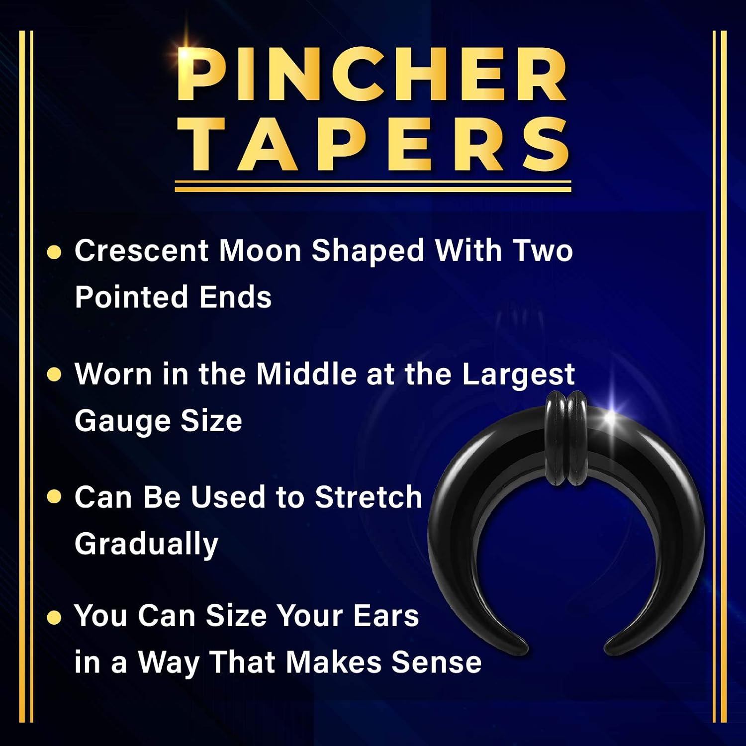 Pair of Black Acrylic Taper Expander Pincher Double rubber O-Rings Piercing Jewelry Ear Stretcher Plugs Flesh Earring Lobe