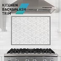 Vista 4 de Paquete de 20 molduras para bordes de azulejos, 12''x0.4'' despegar y pegar moldura de aluminio para salpicadero, revestimiento decorativo Gris mate