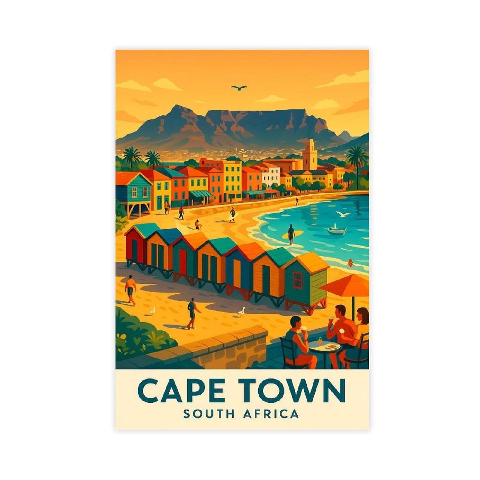Cape Town Poster, South Africa Canvas Poster for Office Decor Gift