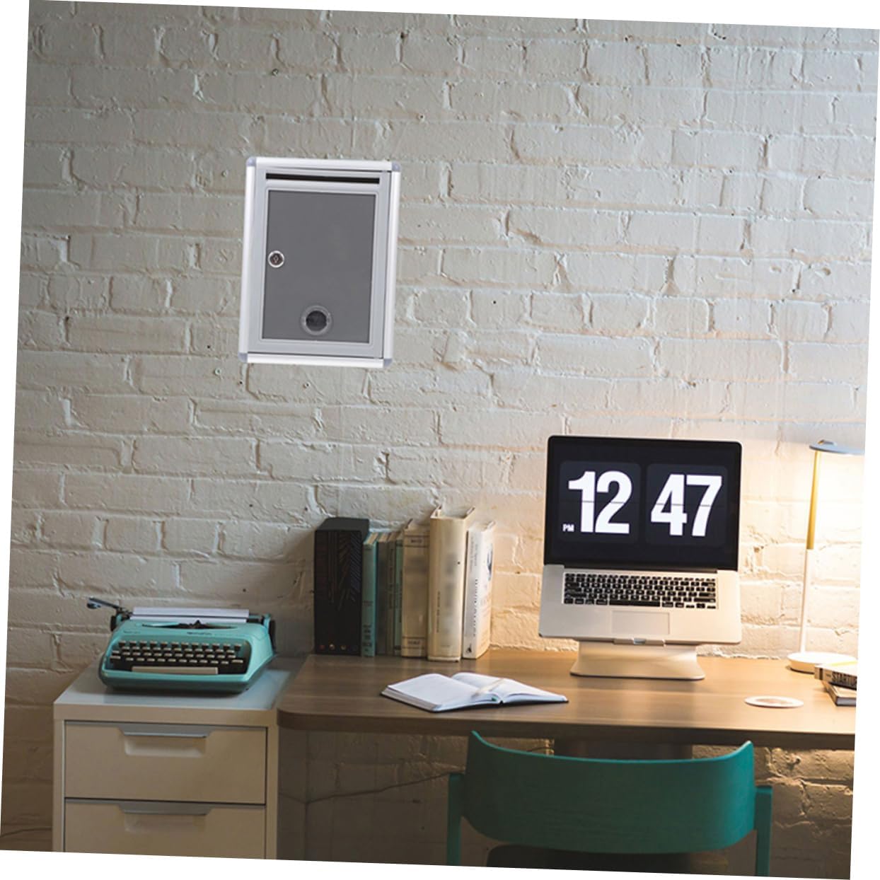 POPETPOP 2pcs Wall Mailbox for Home Lock Box Slot Metal Wall Mounted Mailbox Lock