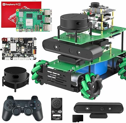 Yahboom ROS2 Robot para Jetson Orin NX Lidar Mapeo Navegación Profundidad Imagen Análisis 3D Mecanum Wheel Python Programación Aprender Explorar Kit
