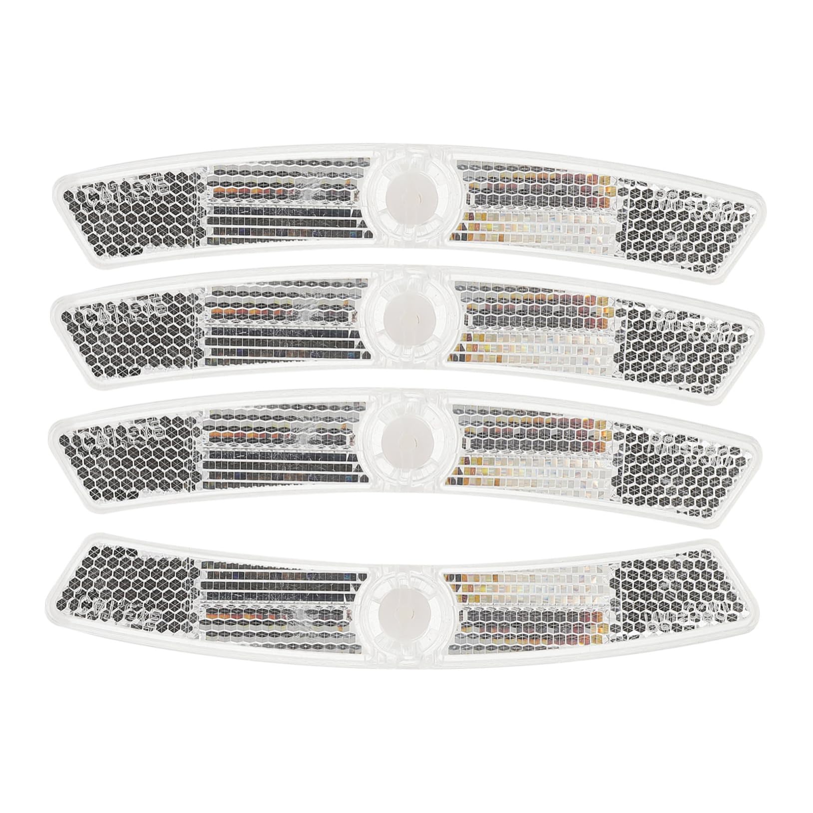 OSOLADY 4pcs Bike Reflectors Durable Reflective Yield Symbol for Enhanced Nighttime Visibility Easy Installation Bicycle Reflectors for Cycling Safety for Road and Mountain Biking