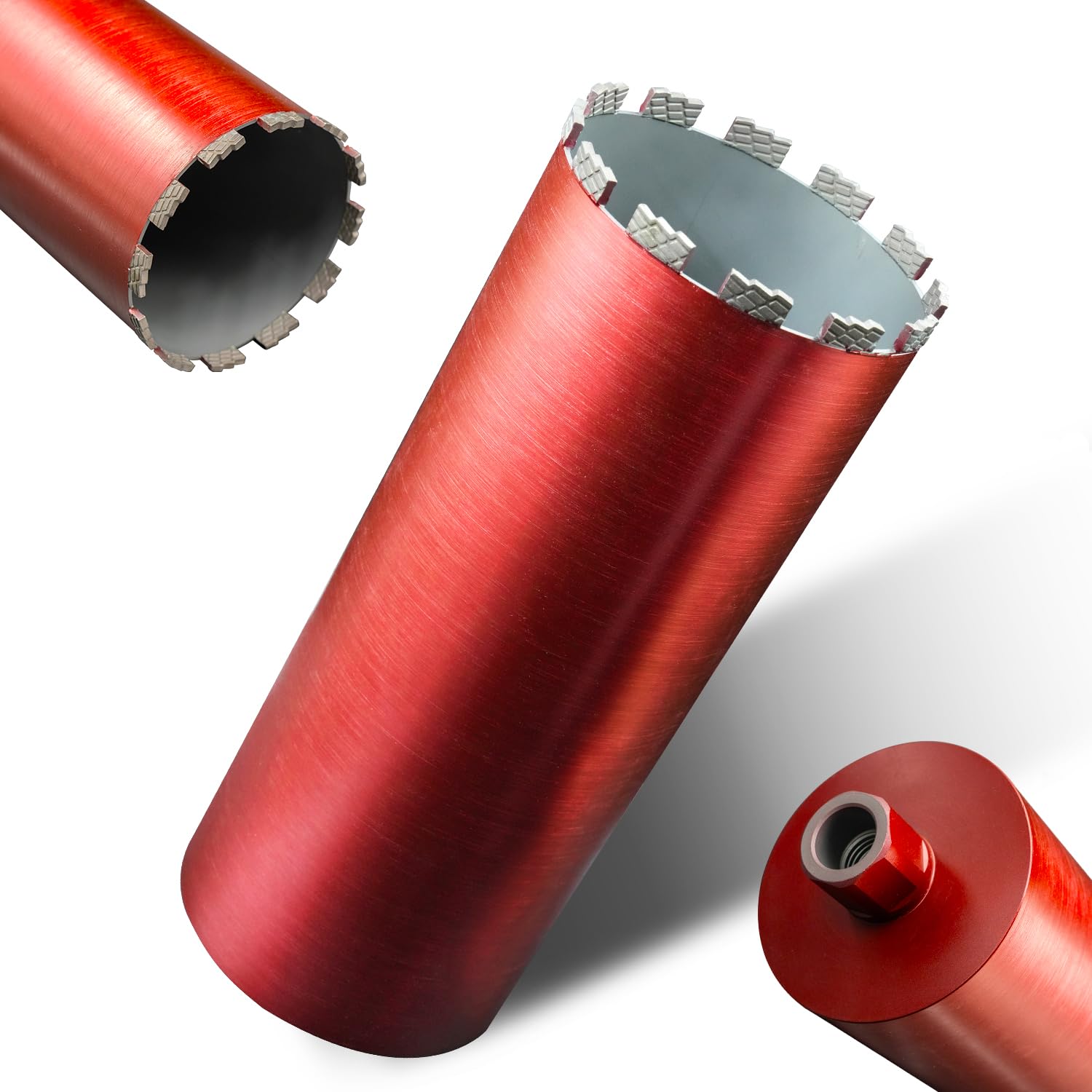 RDT - Punta diamantata per carotaggio saldata al laser, profondità di foratura 35,6 cm, filettatura 1-1/4"-7, ideale per foratura a umido in cemento armato, mattoni e blocchi (15,2 cm)