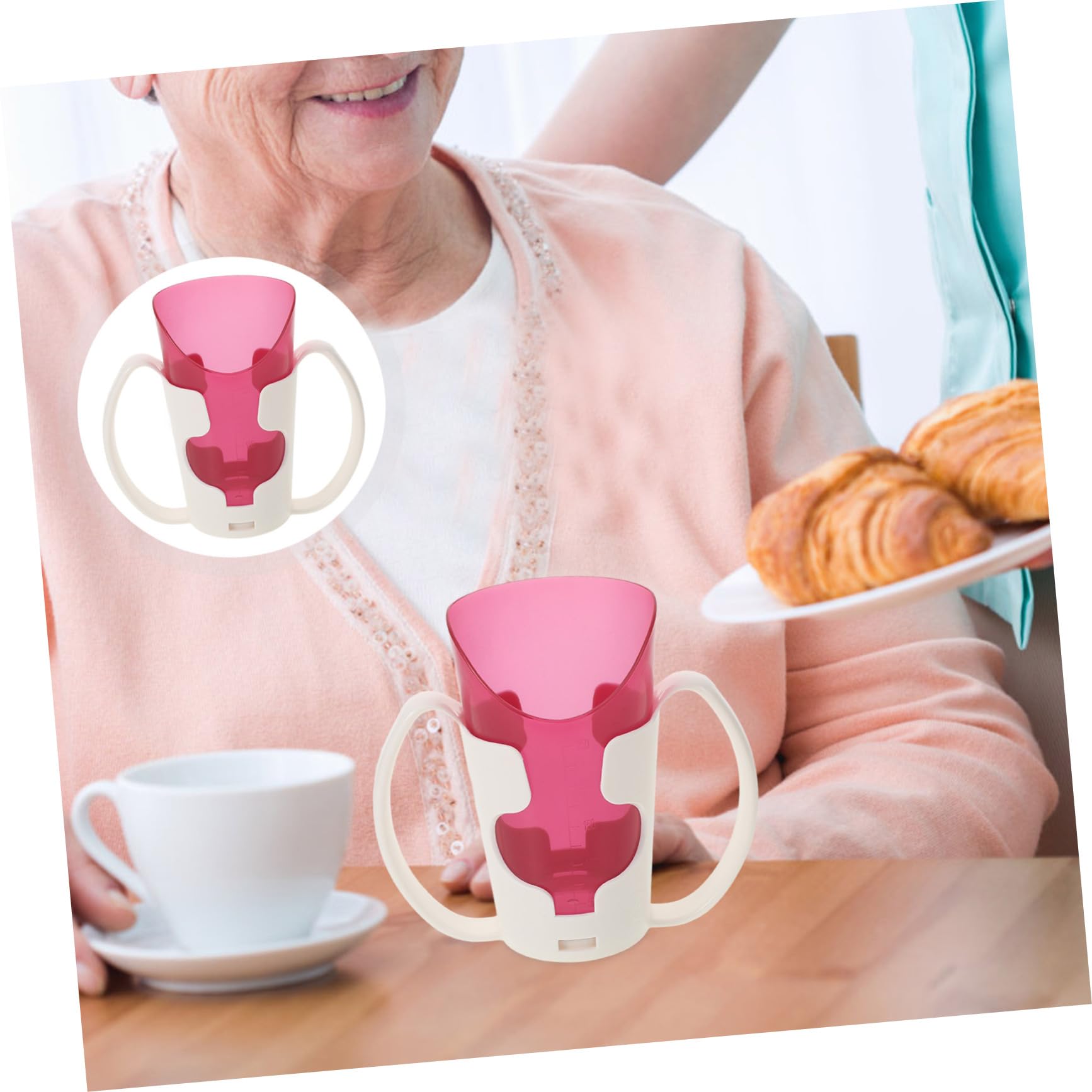 PRETYZOOM 5piezas Vaso Irrompible para Pacientes Discapacitados Taza De Alimentación para Ancianos Diseño para La Hidratación Mayores Movilidad Reducida