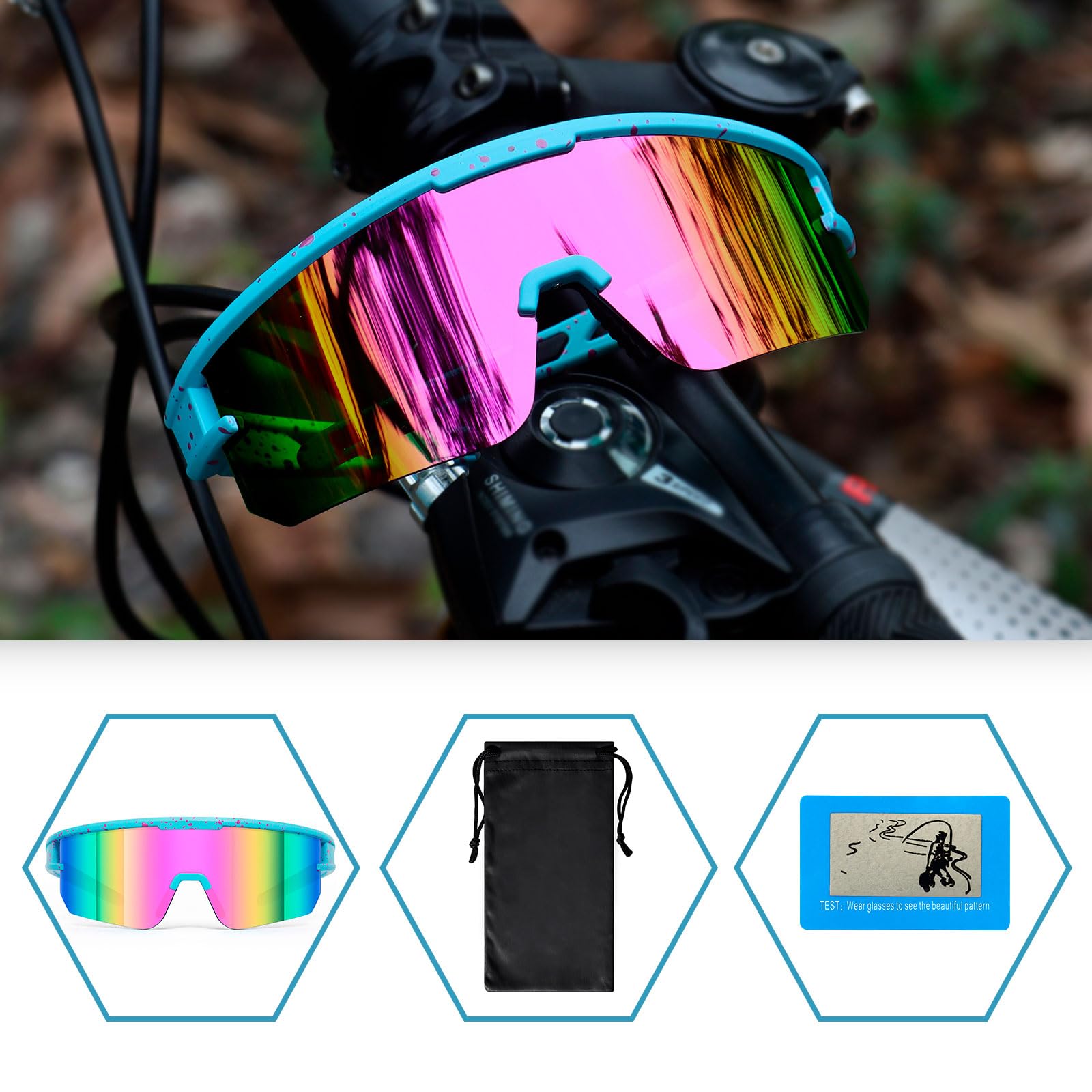 AVV Gafas de sol de béisbol, polarizadas UV400, para ciclismo, hombres, mujeres y jóvenes, para correr, deportes, pesca y bicicleta