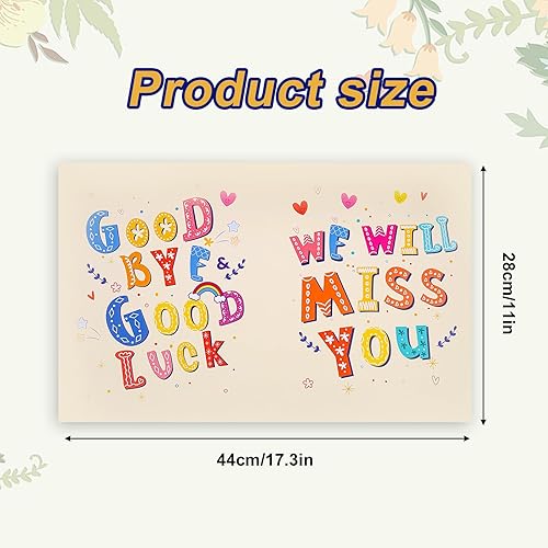 Miniatura 2 de NQEUEPN Tarjeta de felicitación gigante de despedida, tarjeta de regalo de despedida de 11 x 17.3 pulgadas con sobre, tarjeta de despedida de