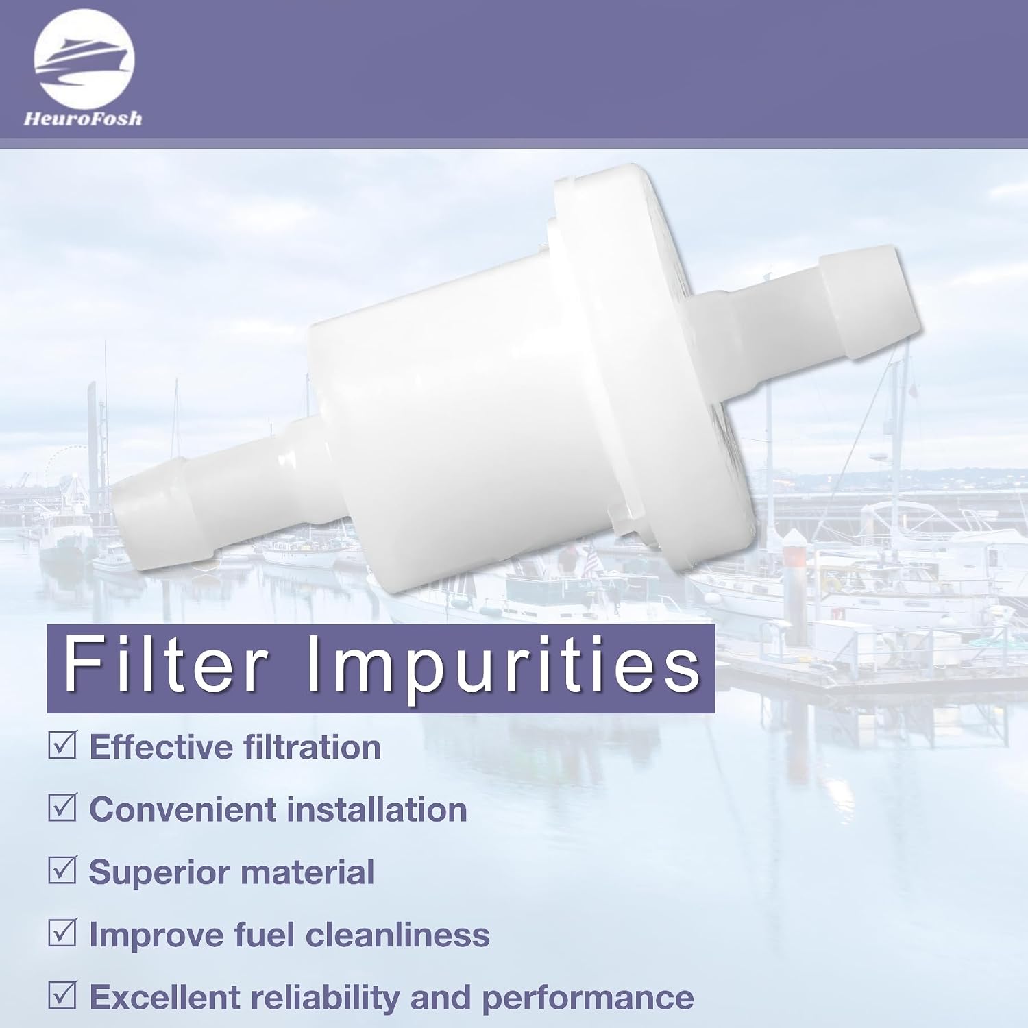 80365M Inline Fuel Filter 8-15 HP for Mariner 2-8 HP Yamaha 4-9.9 HP Outboard Motors 35-80365M 646-24251-02 68T-24251-00
