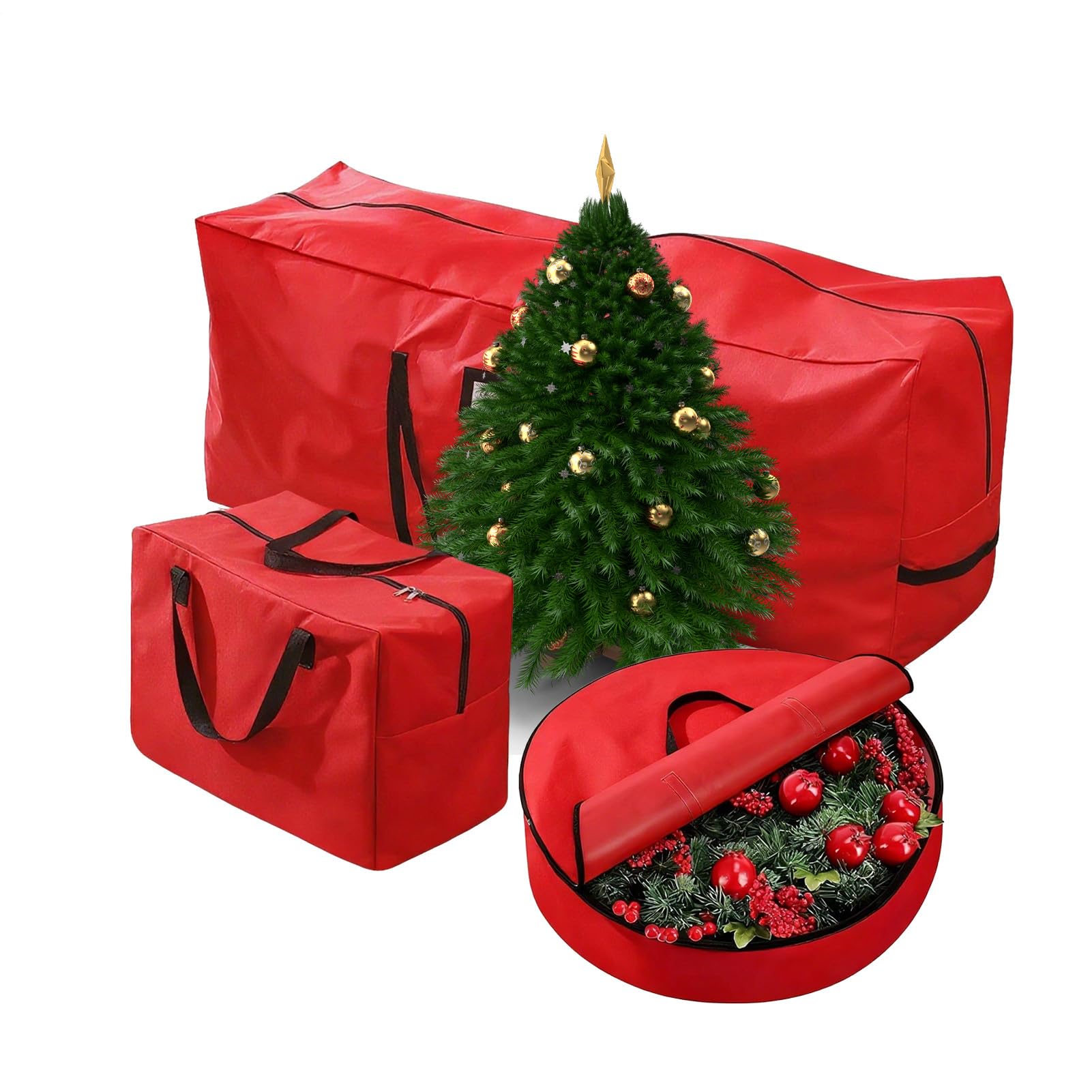 Organizzatore Per Albero Di Natale,Contenitore Decorazioni | Risparmio Spazio - Conservazione Antipolvere Per Decorazioni Festive,Per Casa Scuola College Dorm Hotel Appartamento Fattoria