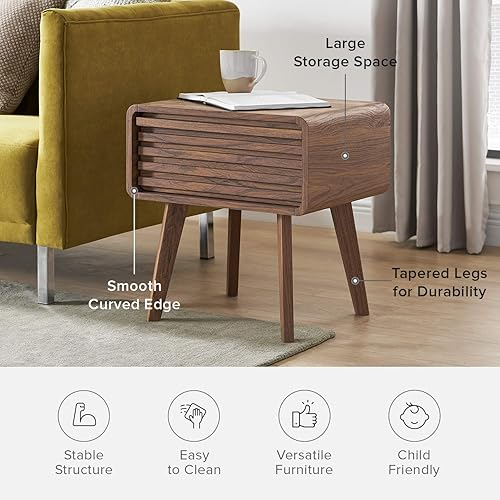 Miniatura 5 de mopio Ensley Mid Century Modern Side Table, Small Accent Tables for Living Room, Mid Century Modern Night Stand, Bedside Tables, Wood Nightstands