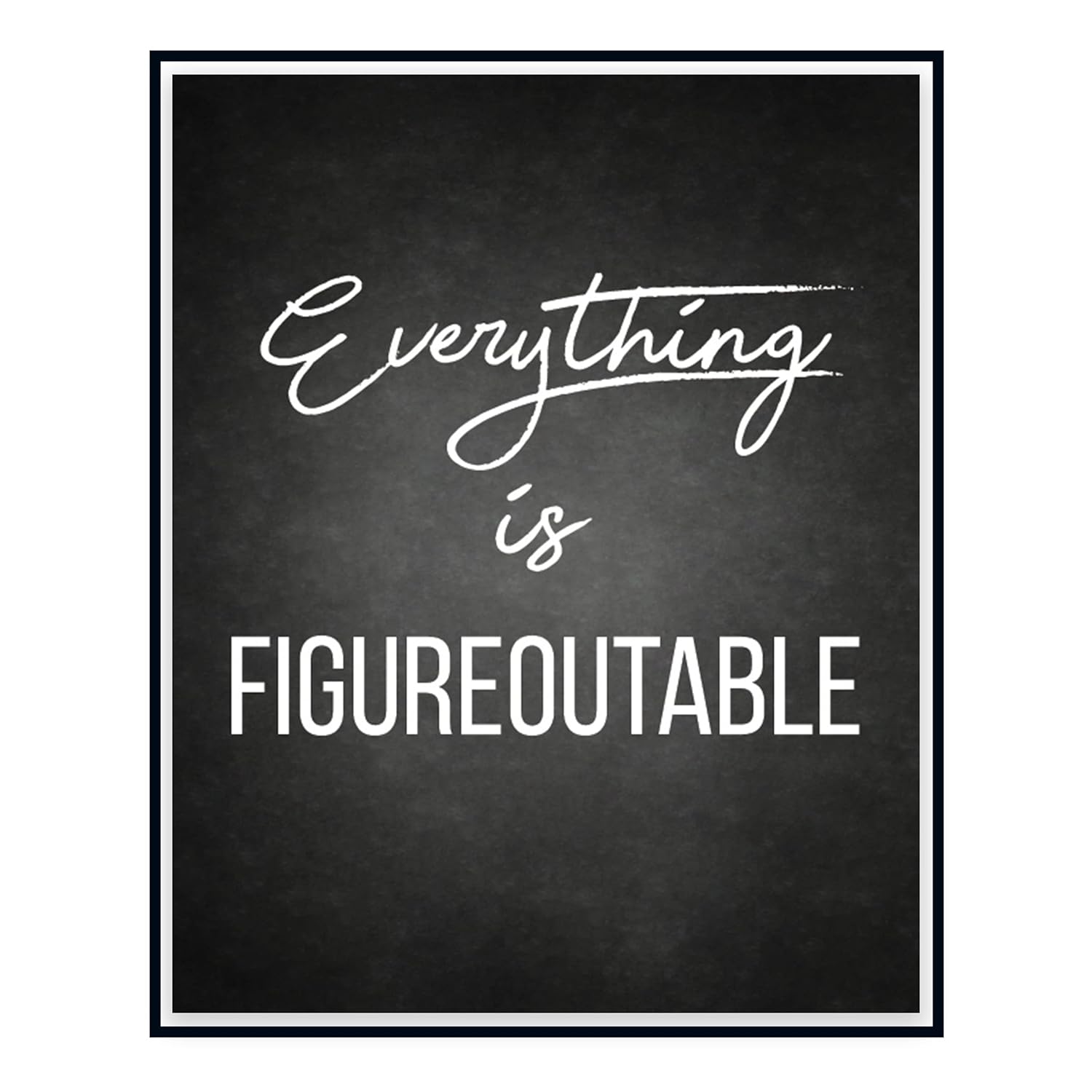 Everything Is Figureoutable, Office Desk Decor Quote Cute