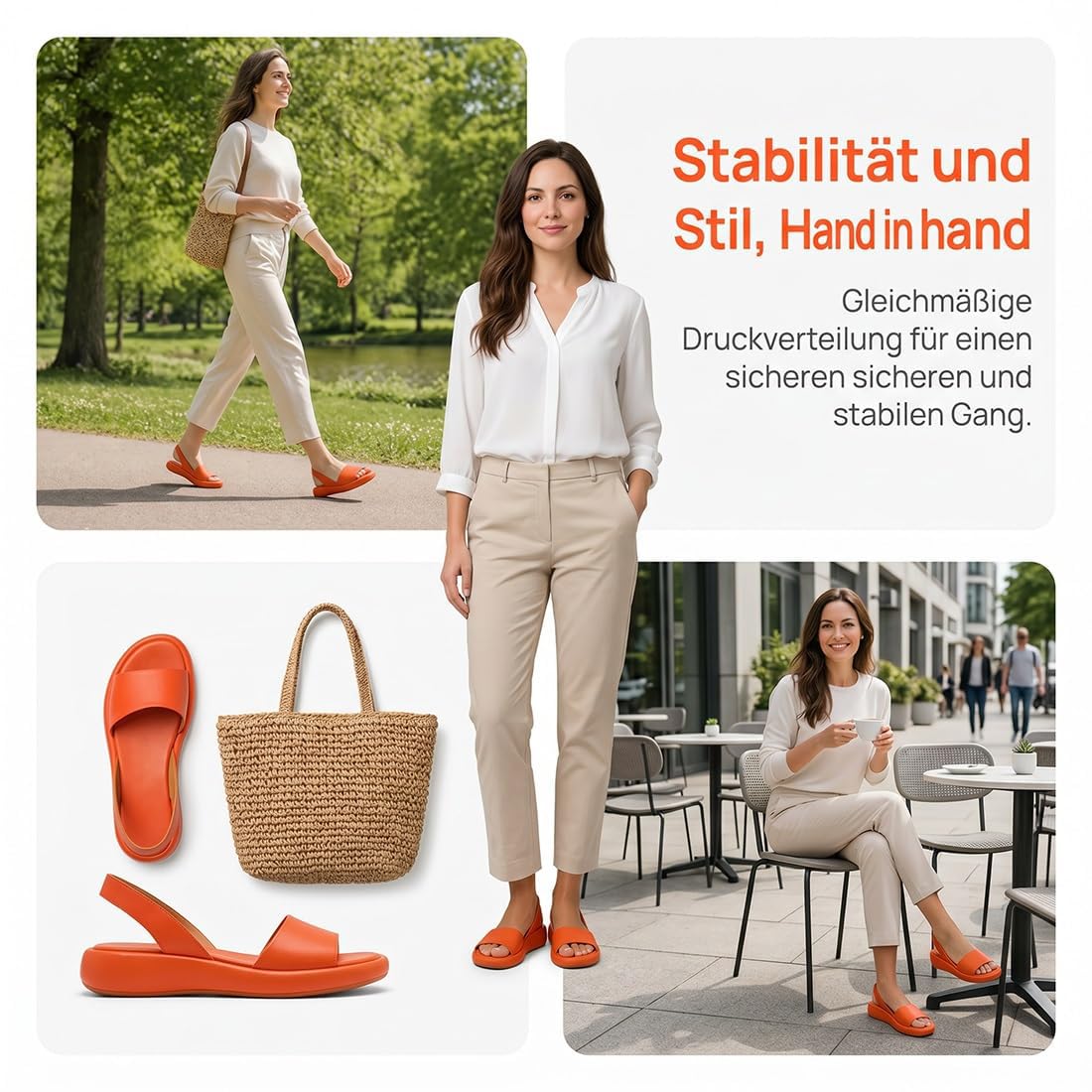 Bergfit Sandalen Damen, Orthosandale — Schmerzlindernde Komfort-Sandalen | Rutschfest & Federleicht, Ortho Sandalen Damen Mit Rutschfester Sohle, So Bleiben Deine Füße Stabil Und Entspannt